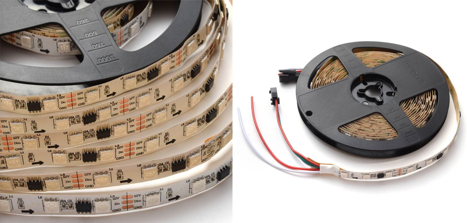 Комплект цифровой светодиодной ленты 14,4W/m 60Led/m 5050SMD разноцветная 5M Комплект цифровой светодиодной ленты 14,4W/m 60Led/m 5050SMD разноцветная 5M - Loft-Concept в Липецке