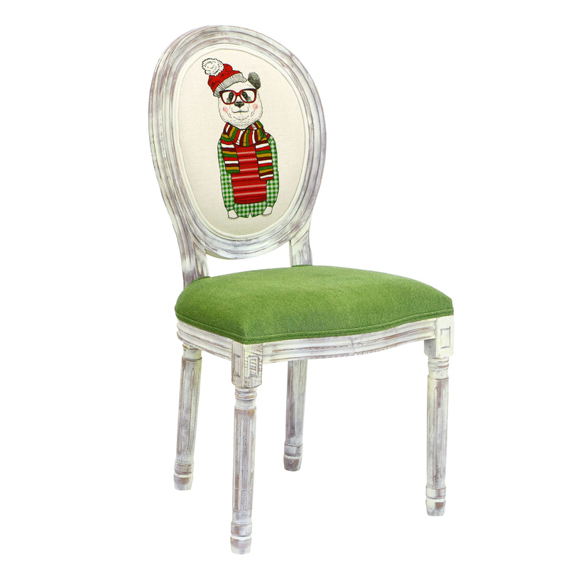 Стул French chair Polar Bear Белый Зеленый Стул French chair Polar Bear Белый Зеленый в Липецке | Loft Concept