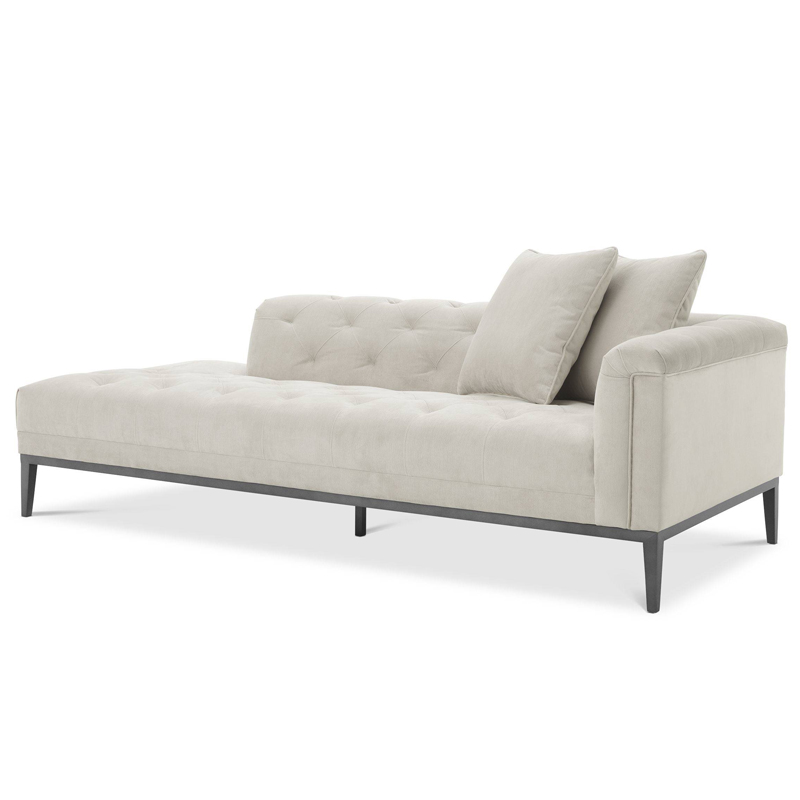 Кушетка Eichholtz Lounge Sofa Cesare Right Pebble grey Бежево-серый Темная бронза Кушетка Eichholtz Lounge Sofa Cesare Right Pebble grey Бежево-серый Темная бронза в Липецке | Loft Concept