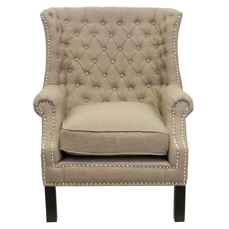 Кресло Charlie Armchair brown flax Светло-коричневый Кресло Charlie Armchair brown flax Светло-коричневый в Липецке | Loft Concept