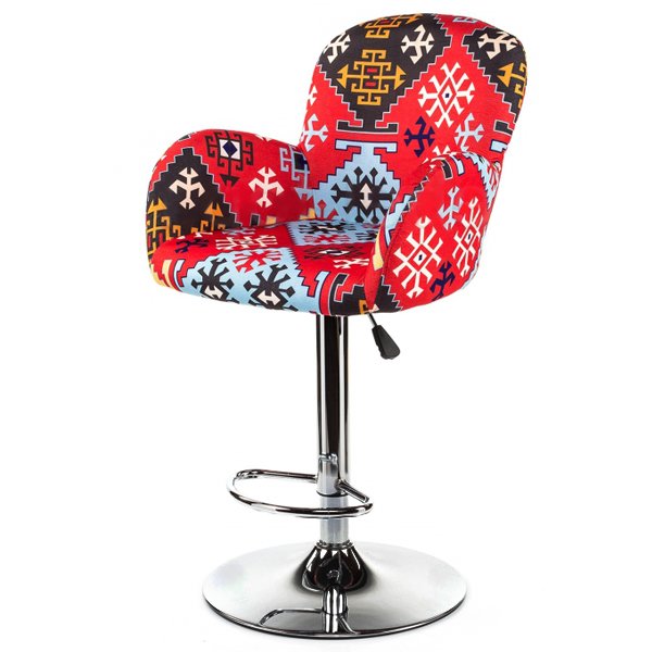 Барный стул Kelim Bar Stool Красный Хром Барный стул Kelim Bar Stool Красный Хром в Липецке | Loft Concept