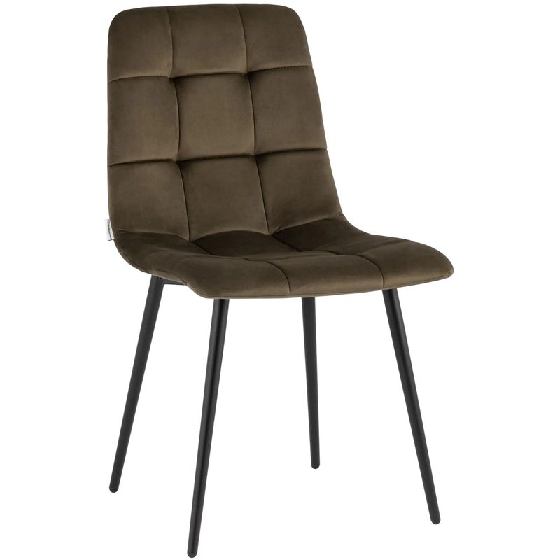 Стул NANCY Chair Коричневый Велюр Коричневый Черный Стул NANCY Chair Коричневый Велюр Коричневый Черный в Липецке | Loft Concept