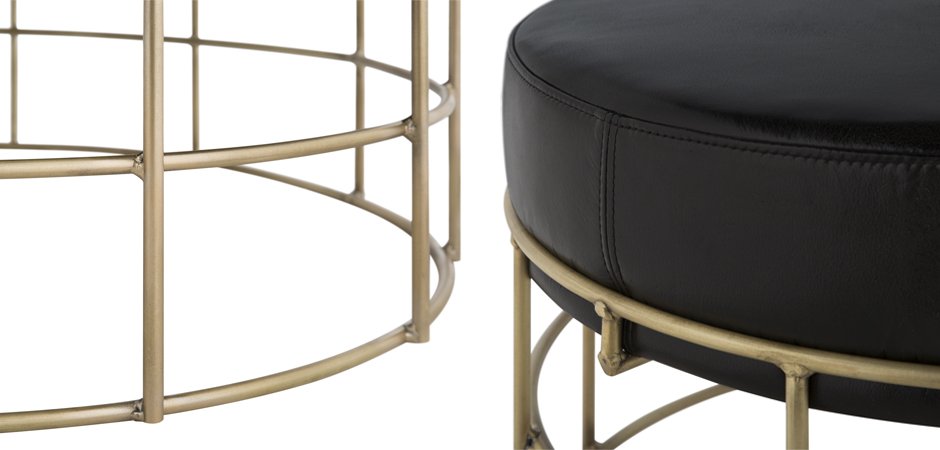 Пуф Cage Rods Gold 80 Пуф Cage Rods Gold 80 - Loft-Concept в Липецке