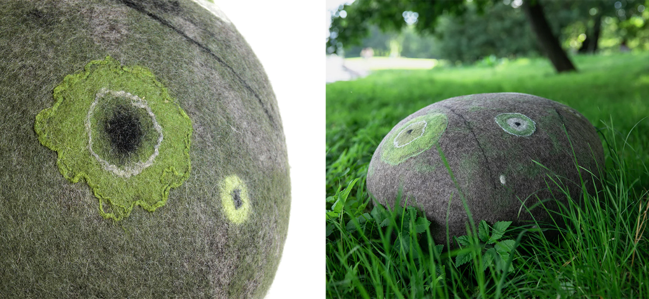 Пуф - Камень Мох - фото