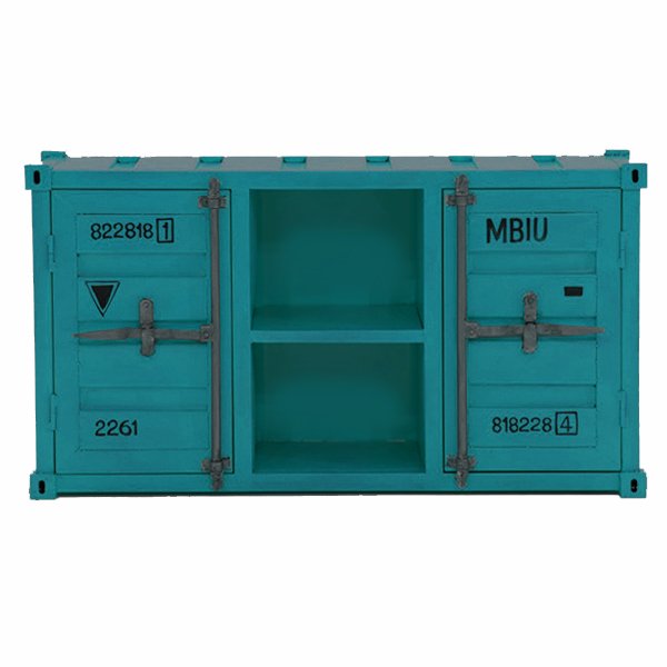 ТВ тумба Морской контейнер Loft TV container turquoise Бирюзовый ТВ тумба Морской контейнер Loft TV container turquoise Бирюзовый в Липецке | Loft Concept
