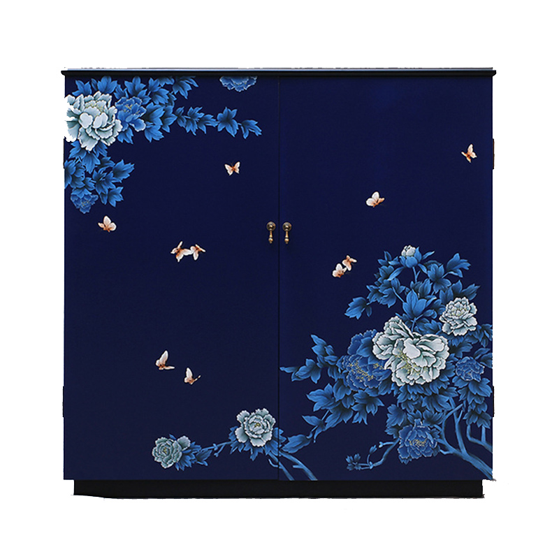 Синий Комод в Китайском стиле ручная роспись Цветы и Бабочки Flowers and Butterflies Blue chest Синий Голубой Синий Комод в Китайском стиле ручная роспись Цветы и Бабочки Flowers and Butterflies Blue chest Синий Голубой в Липецке | Loft Concept