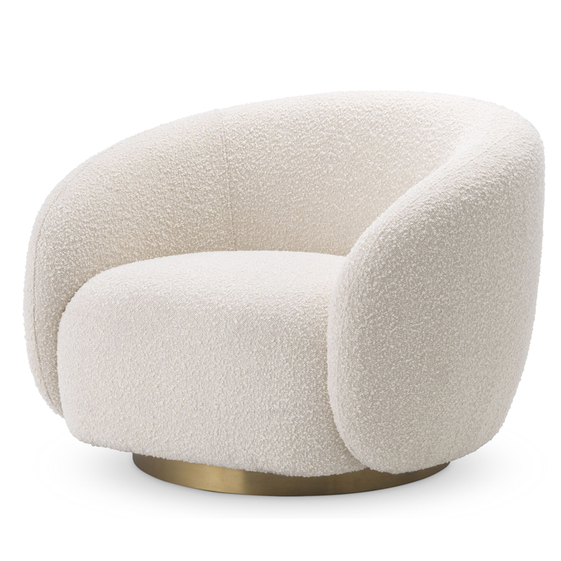 Кресло Eichholtz Swivel Chair Brice Кремовый Латунь Кресло Eichholtz Swivel Chair Brice Кремовый Латунь в Липецке | Loft Concept