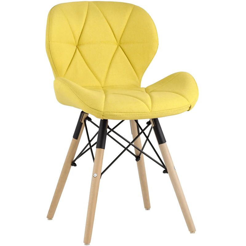 Стул Jeroen Chair Рогожка Желтый Цвет Желтый Древесина Черный Стул Jeroen Chair Рогожка Желтый Цвет Желтый Древесина Черный в Липецке | Loft Concept