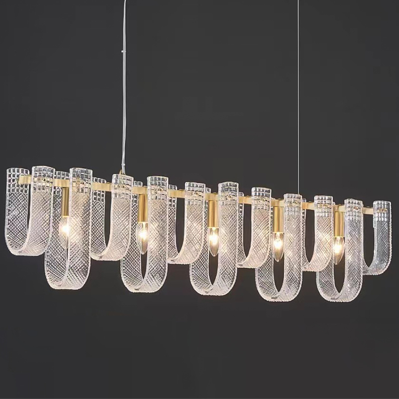 Линейная Люстра Prudence Textured Glass Linear Chandelier B Прозрачное Стекло Золотой Линейная Люстра Prudence Textured Glass Linear Chandelier B Прозрачное Стекло Золотой в Липецке | Loft Concept