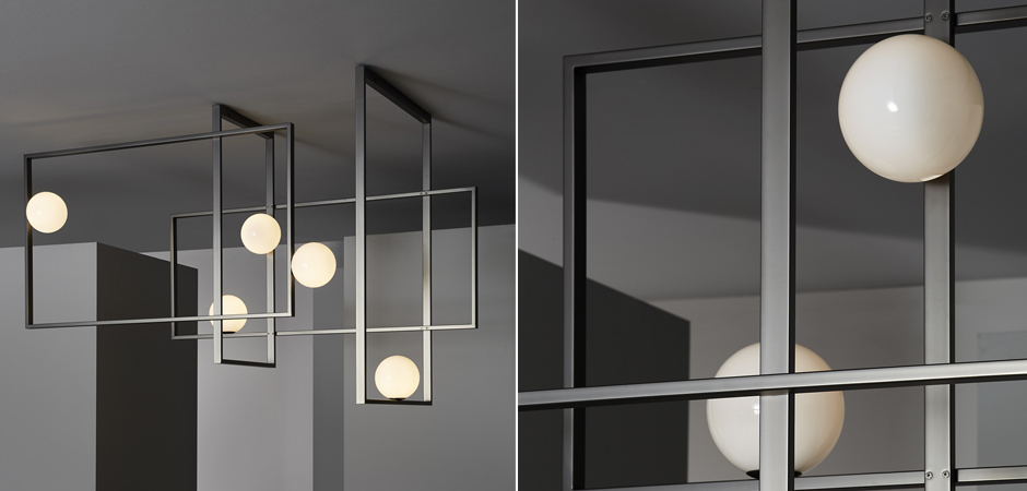 Люстра Mondrian Glass Venicem Ceiling Lamp graphite Люстра Mondrian Glass Venicem Ceiling Lamp graphite - Loft-Concept в Липецке