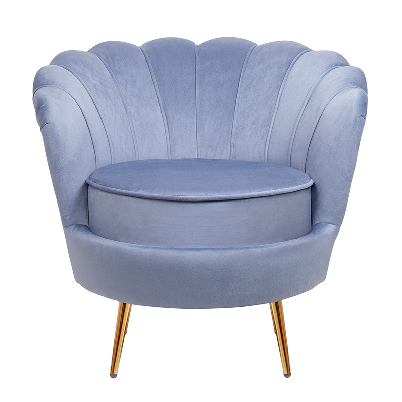 Кресло велюр синий Blue Flower Кресло велюр синий Blue Flower в Липецке | Loft Concept