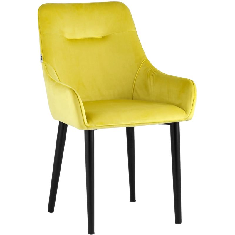 Стул Joan Chair Желтый Велюр Желтый Черный Стул Joan Chair Желтый Велюр Желтый Черный в Липецке | Loft Concept