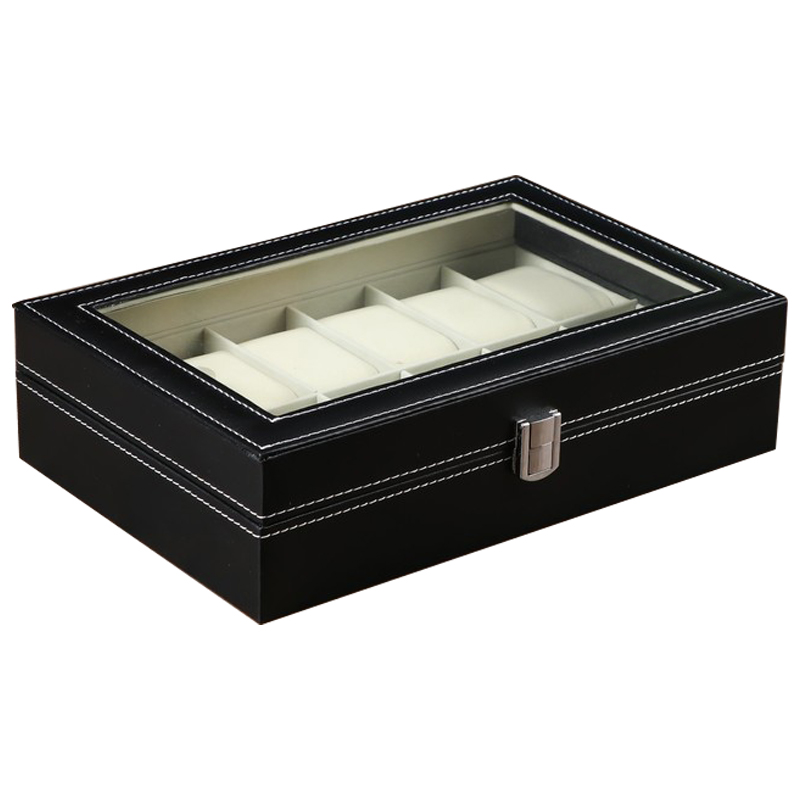 Шкатулка для часов Edgar Watch Box Черный Бежевый Шкатулка для часов Edgar Watch Box Черный Бежевый в Липецке | Loft Concept