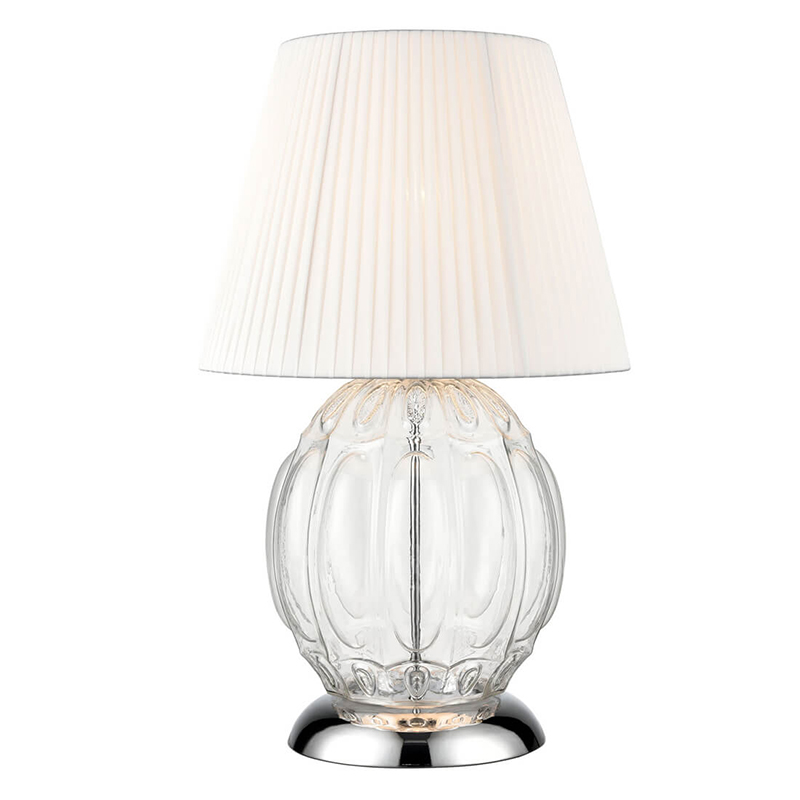 Настольная лампа Прозрачное Стекло Hailey Table Lamp Прозрачное Стекло Белый Хром Настольная лампа Прозрачное Стекло Hailey Table Lamp Прозрачное Стекло Белый Хром в Липецке | Loft Concept