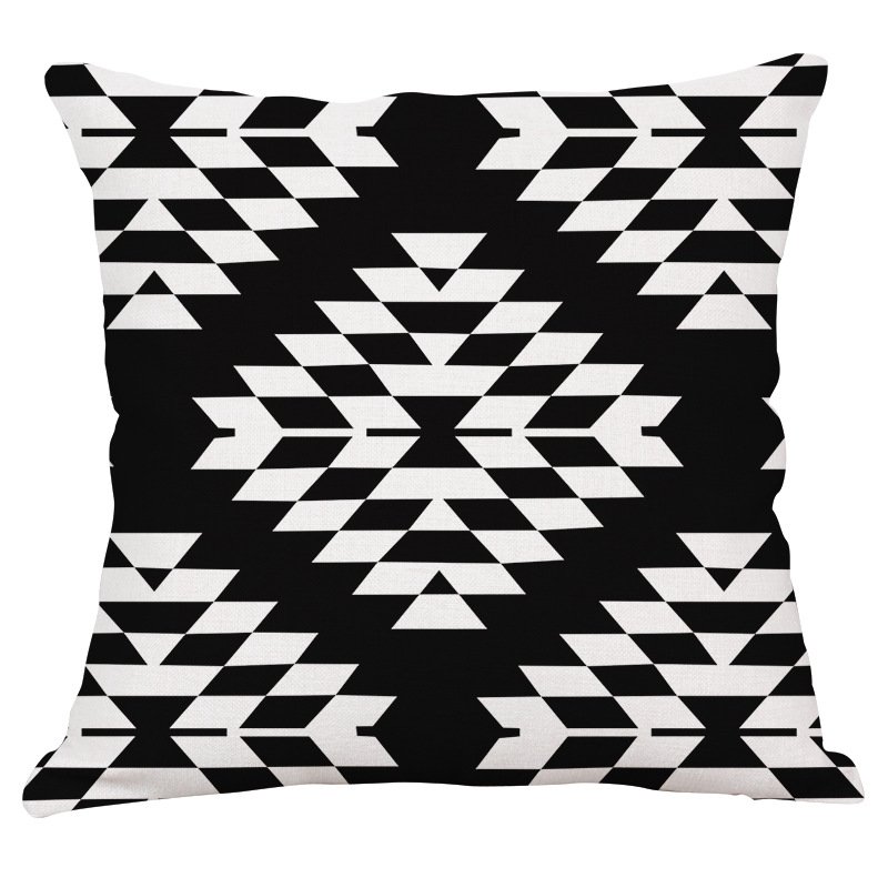 Декоративная подушка Black and White Pattern #3 Черно-белый Декоративная подушка Black and White Pattern #3 Черно-белый в Липецке | Loft Concept