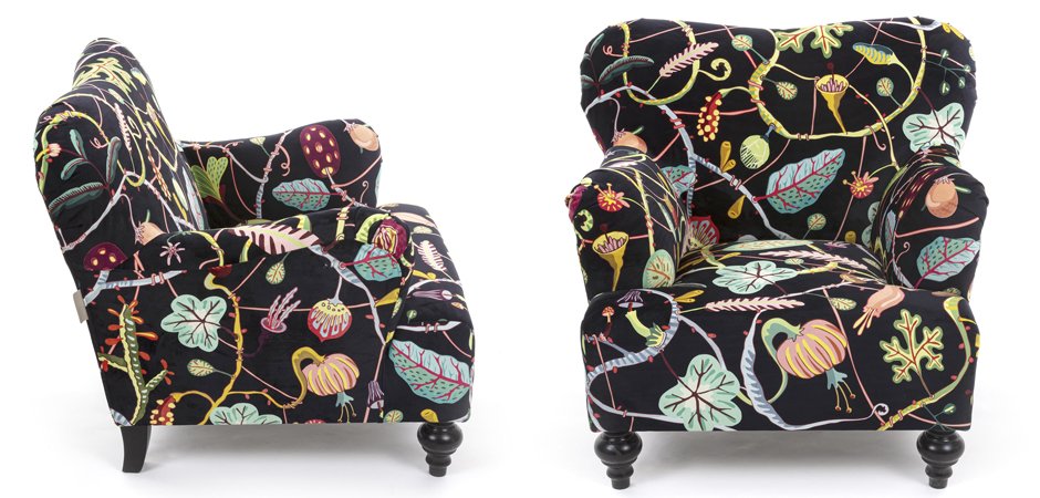 Кресло Seletti Armchair Botanical diva black Кресло Seletti Armchair Botanical diva black - Loft-Concept в Липецке