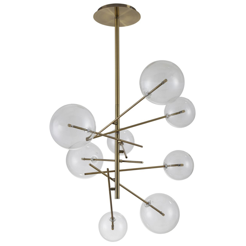 Люстра Gallotti & Radice Bolle Рanging Lamp 95 Латунь Прозрачный (Transparent) Люстра Gallotti & Radice Bolle Рanging Lamp 95 Латунь Прозрачный (Transparent) в Липецке | Loft Concept