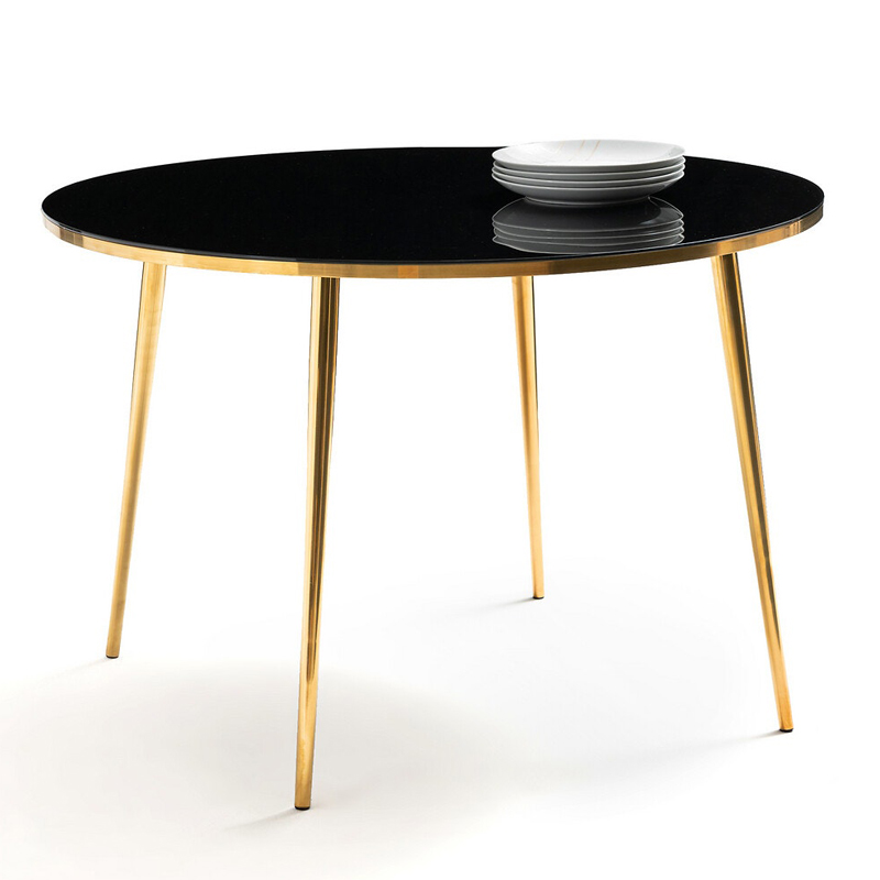 Обеденный стол Keoni Dinner Table Латунь Черный Обеденный стол Keoni Dinner Table Латунь Черный в Липецке | Loft Concept