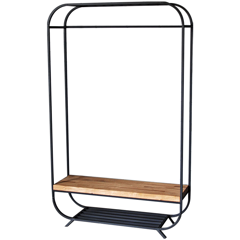 Рейл Cade Industrial Metal Rust Clothes Rail Черный Древесина Рейл Cade Industrial Metal Rust Clothes Rail Черный Древесина в Липецке | Loft Concept
