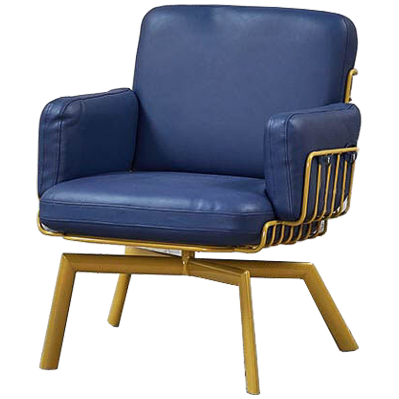Кресло Frankie Armchair blue Сапфирово-синий Латунь Кресло Frankie Armchair blue Сапфирово-синий Латунь в Липецке | Loft Concept