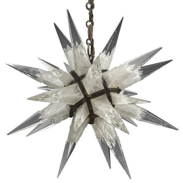 C. J. Weinstein Rock Сrystal Star Chandelier Темная бронза винтаж Прозрачный (Transparent) C. J. Weinstein Rock Сrystal Star Chandelier Темная бронза винтаж Прозрачный (Transparent) в Липецке | Loft Concept