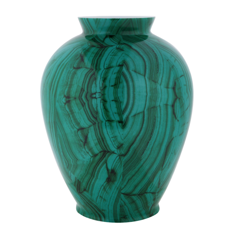 Ваза Malachite Vase barrel Малахит Ваза Malachite Vase barrel Малахит в Липецке | Loft Concept
