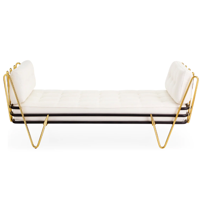Кушетка Jonathan Adler Maxime Daybed Молочный Золотой Кушетка Jonathan Adler Maxime Daybed Молочный Золотой в Липецке | Loft Concept