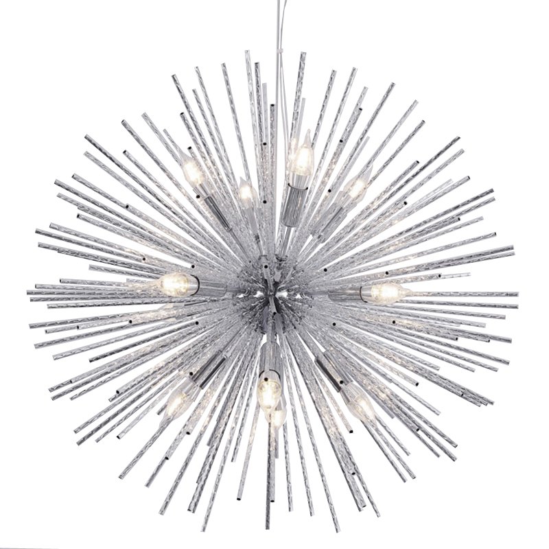 Люстра Sputnik Silver Chandelier Серебряный Люстра Sputnik Silver Chandelier Серебряный в Липецке | Loft Concept