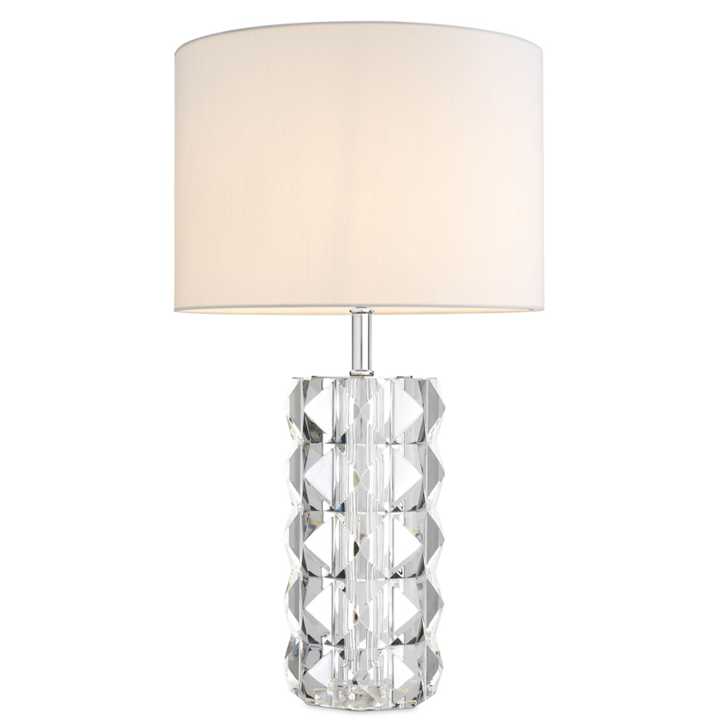 Настольная лампа Eichholtz Table Lamp Mistero Прозрачный Белый Никель Настольная лампа Eichholtz Table Lamp Mistero Прозрачный Белый Никель в Липецке | Loft Concept