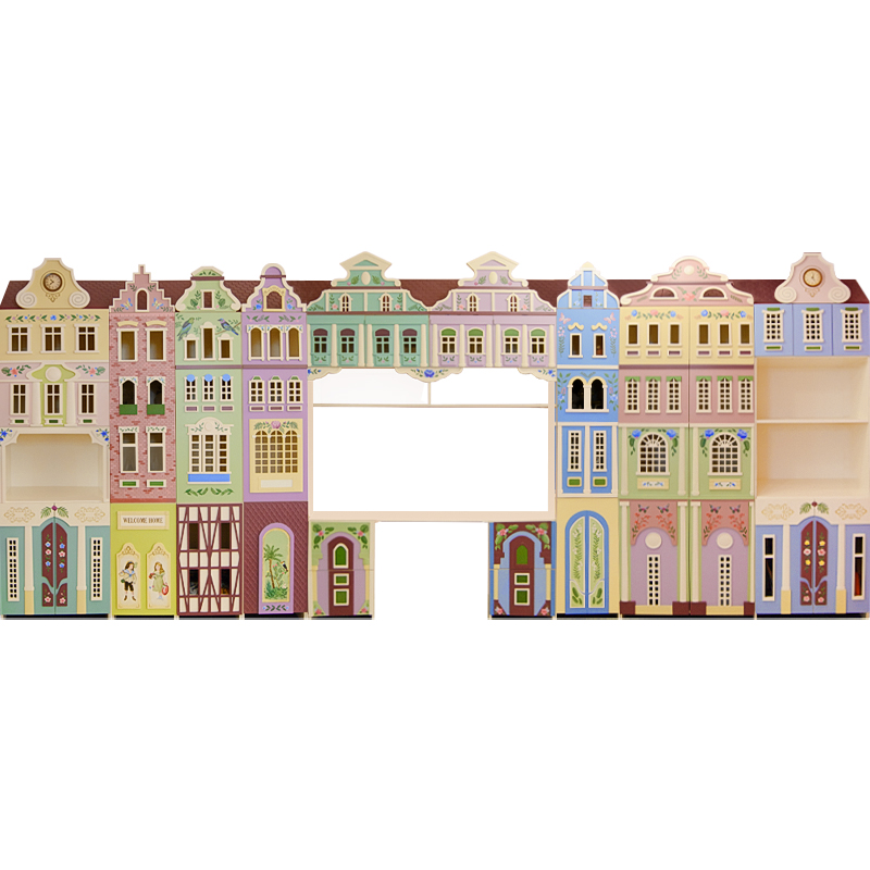 Шкаф Colorful Houses ручная роспись Мульти Шкаф Colorful Houses ручная роспись Мульти в Липецке | Loft Concept
