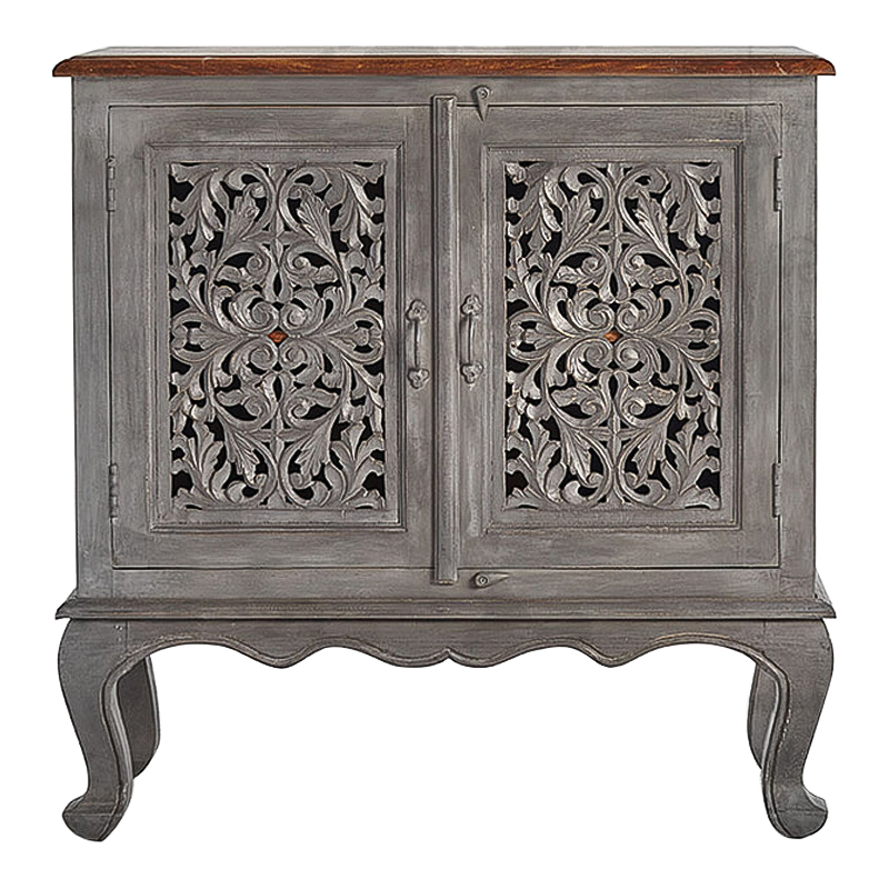 Комод Indian Antique White Furniture Chest of Drawers Agni серый Серый Комод Indian Antique White Furniture Chest of Drawers Agni серый Серый в Липецке | Loft Concept