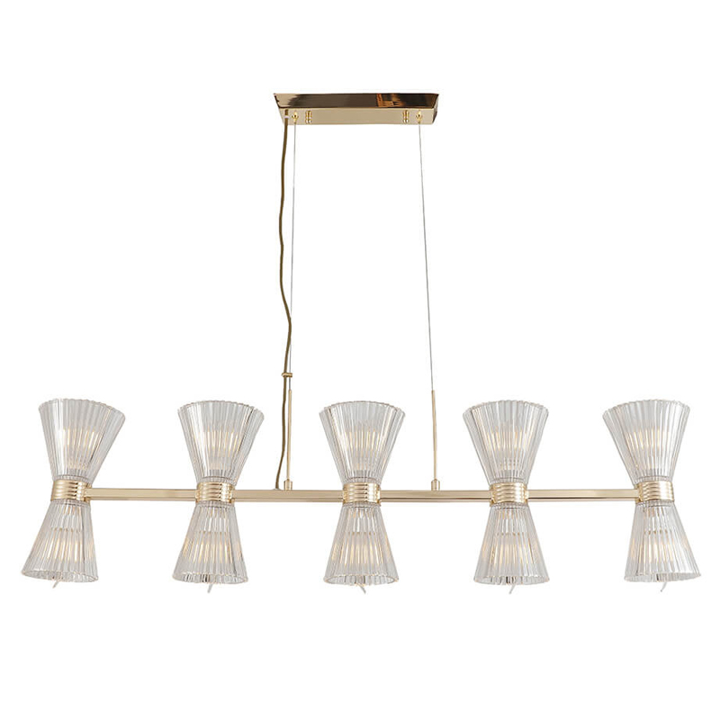 Люстра Glass Horn Light gold 10 Прозрачное Стекло Глянцевое золото Люстра Glass Horn Light gold 10 Прозрачное Стекло Глянцевое золото в Липецке | Loft Concept