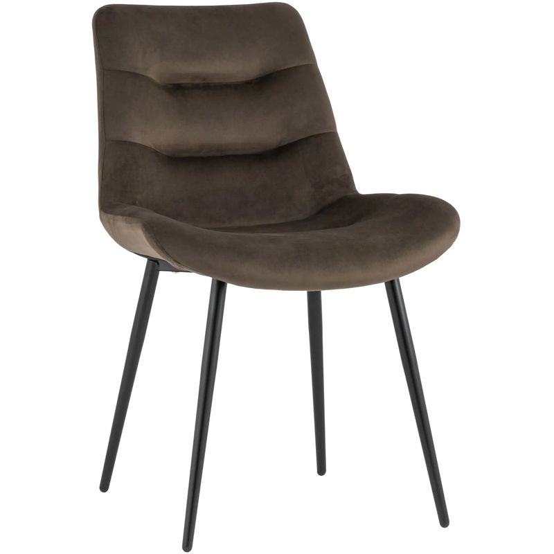 Стул Austin Chair Коричневый Велюр Коричневый Черный Стул Austin Chair Коричневый Велюр Коричневый Черный в Липецке | Loft Concept