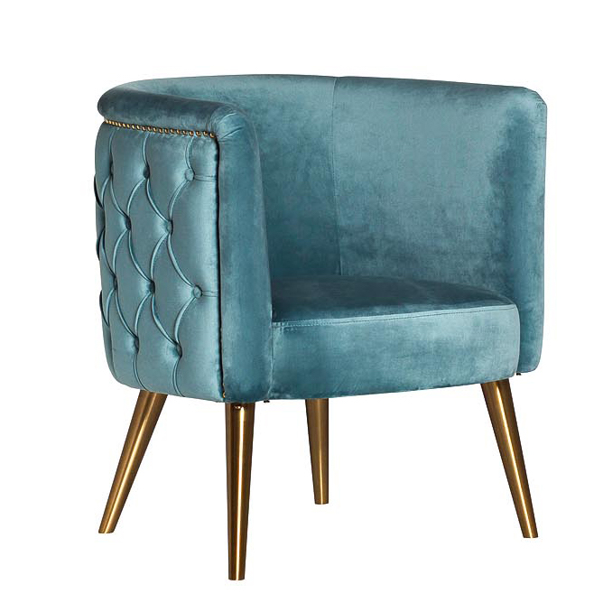 Кресло Merengo Armchair Голубой Латунь Кресло Merengo Armchair Голубой Латунь в Липецке | Loft Concept