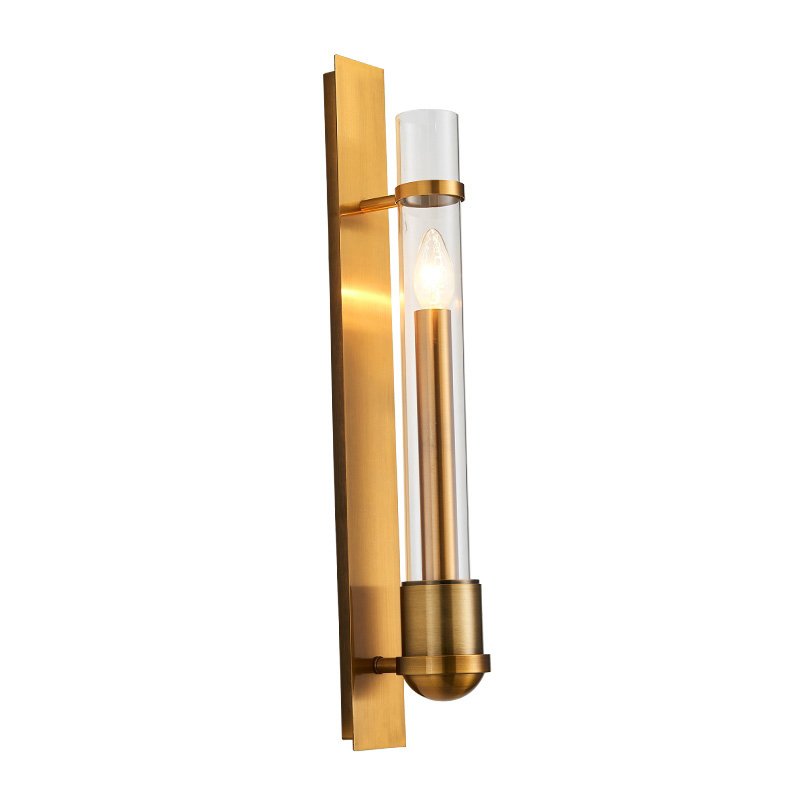 Бра Glass tube Gavanna Wall Lamp Золотой Бра Glass tube Gavanna Wall Lamp Золотой в Липецке | Loft Concept
