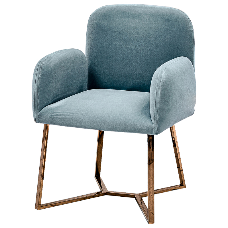 Стул Clifford Stool Pastel Blue Голубой пастельный Розовое золото Стул Clifford Stool Pastel Blue Голубой пастельный Розовое золото в Липецке | Loft Concept