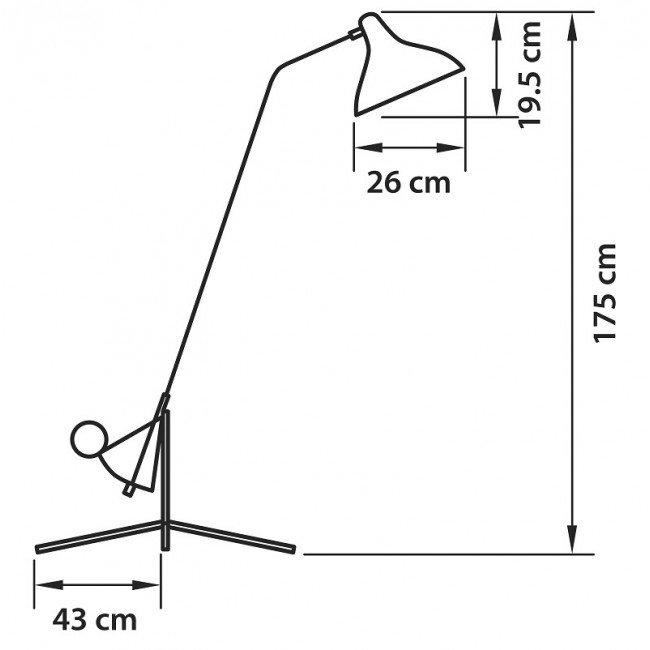 Торшер Lampara Tripod Floor Lamp Торшер Lampara Tripod Floor Lamp в Липецке