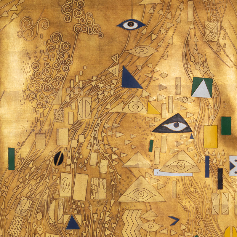 Обои ручная роспись Klimt Polished Gold bas relief gilded paper Обои ручная роспись Klimt Polished Gold bas relief gilded paper в Липецке | Loft Concept