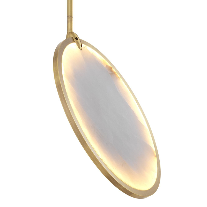 Светильник Eichholtz Chandelier Ocala Латунь Античная полированная Белый Светильник Eichholtz Chandelier Ocala Латунь Античная полированная Белый в Липецке | Loft Concept