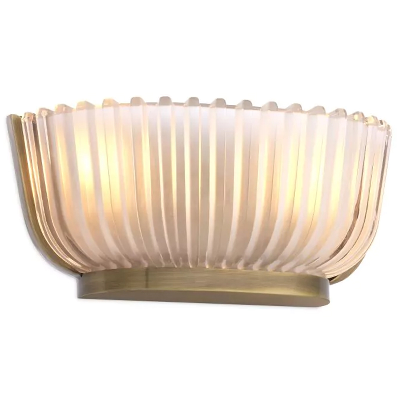 Бра Eichholtz Wall Lamp Artos Белое матовое стекло Латунь Бра Eichholtz Wall Lamp Artos Белое матовое стекло Латунь в Липецке | Loft Concept