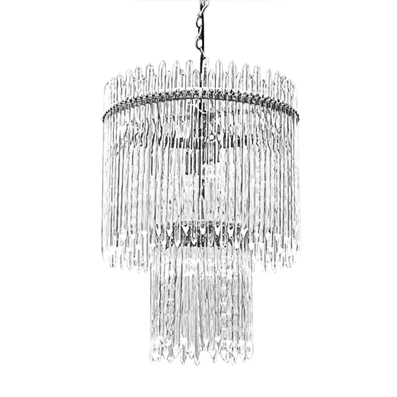 Люстра Icicles Chandeliers Хром Прозрачный Люстра Icicles Chandeliers Хром Прозрачный в Липецке | Loft Concept