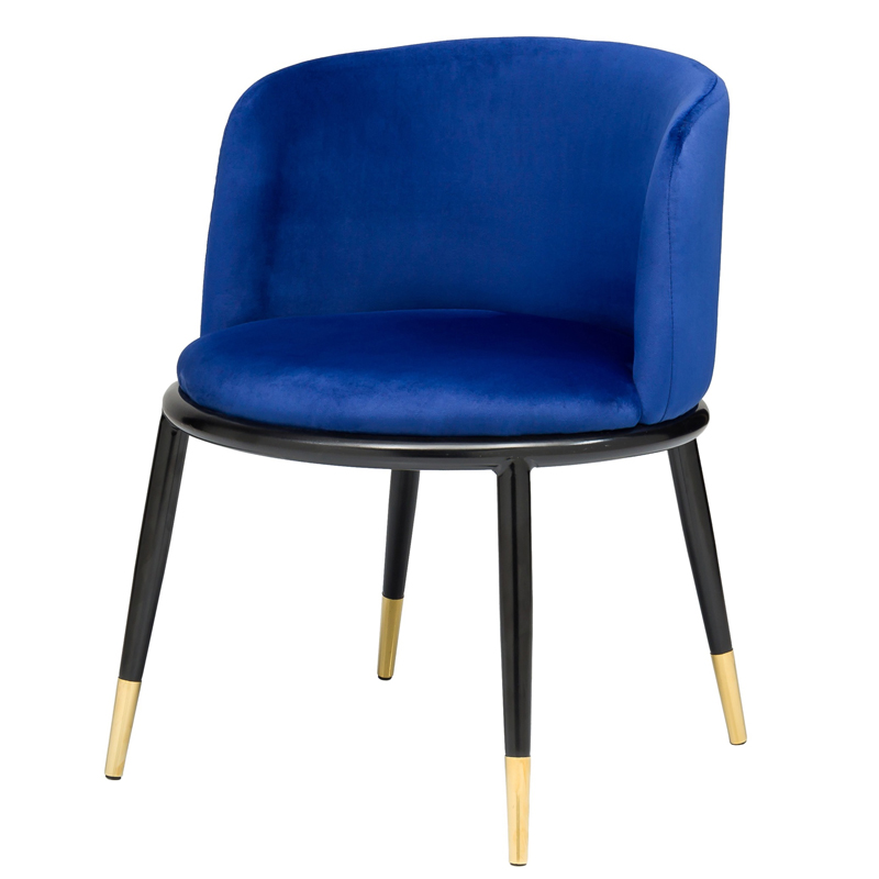 Стул Dining Chair Foucault Blue Синий Черный Золотой Стул Dining Chair Foucault Blue Синий Черный Золотой в Липецке | Loft Concept