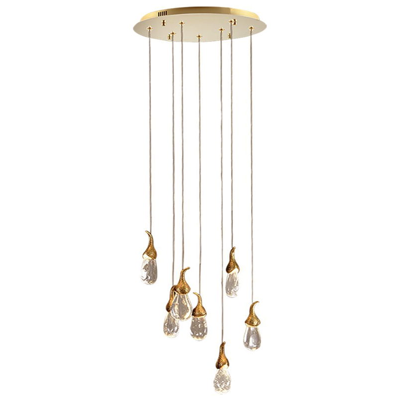 Люстра OCHRE Seed Cloud installation 7 плафонов Золотой Прозрачное Стекло Люстра OCHRE Seed Cloud installation 7 плафонов Золотой Прозрачное Стекло в Липецке | Loft Concept