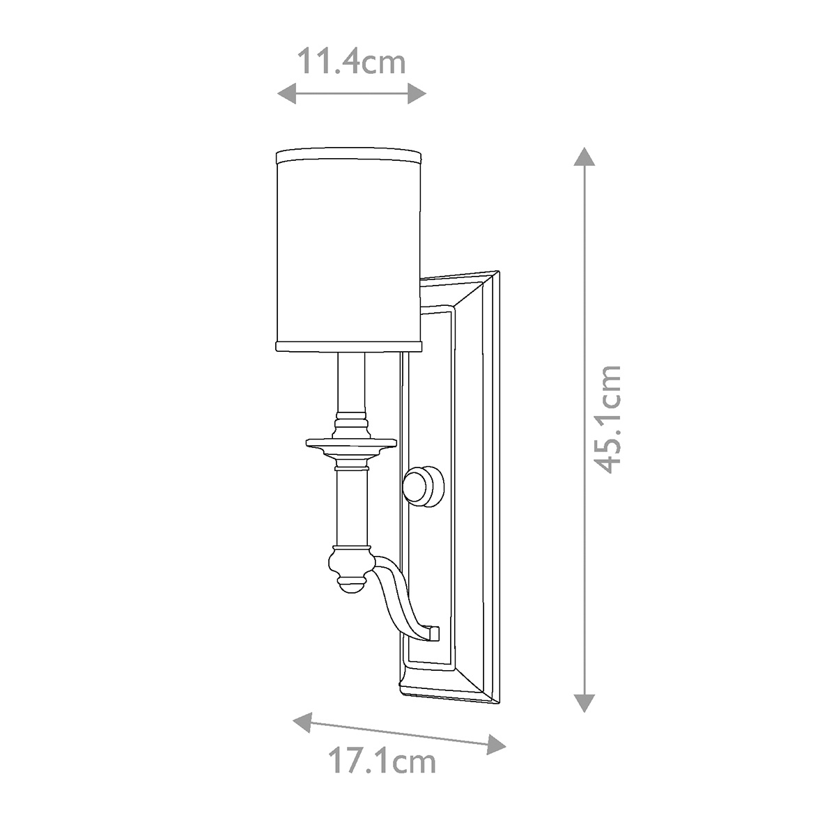 Бра с белым цилиндрическим абажуром в классическом стиле Hinkley в Липецке