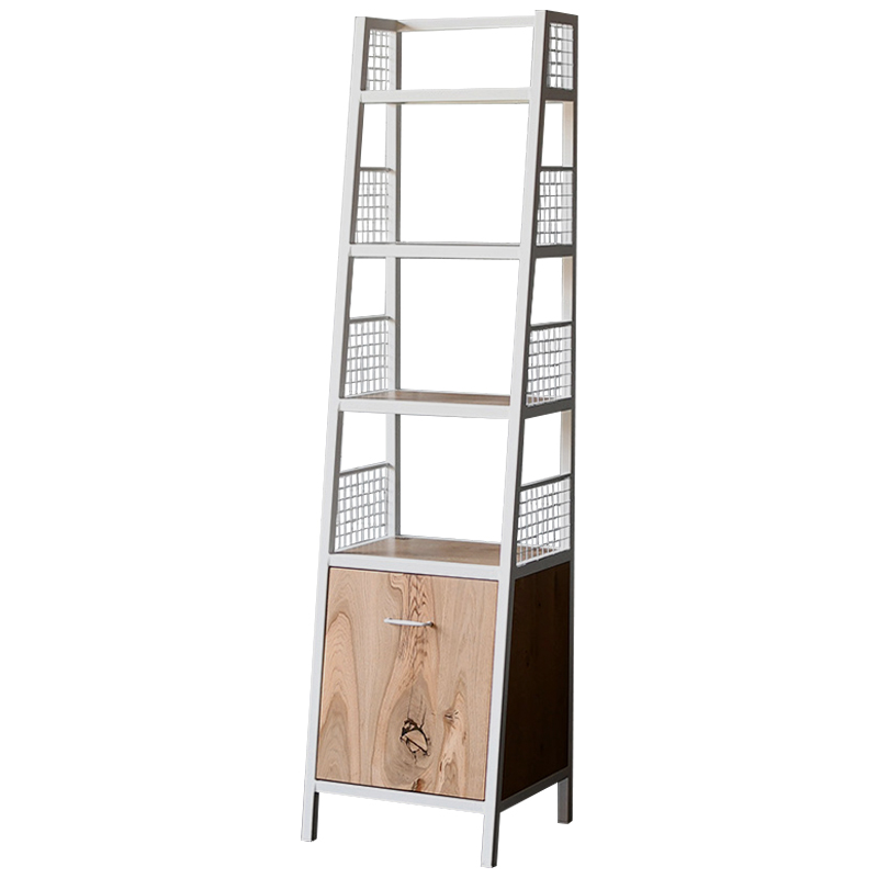 Стеллаж Bartlett Industrial Metal Rust Rack Белый Древесина Стеллаж Bartlett Industrial Metal Rust Rack Белый Древесина в Липецке | Loft Concept