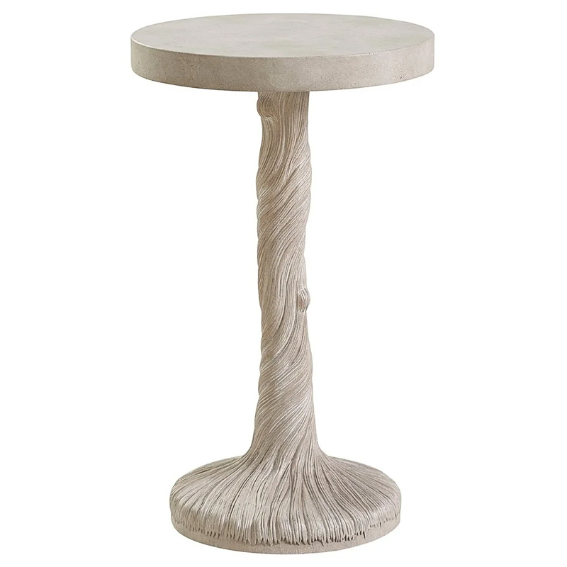 Приставной стол Barclay Butera Malibu Saddle Peak Round Accent Table Бежевый Приставной стол Barclay Butera Malibu Saddle Peak Round Accent Table Бежевый в Липецке | Loft Concept