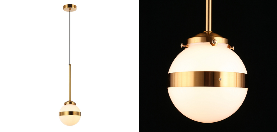 Подвесной светильник White Sphere Латунь Подвесной светильник White Sphere Латунь - Loft-Concept в Липецке