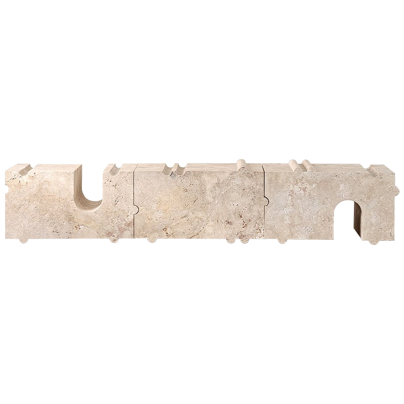 Модульная каменная скамья Hume Modular Stone Bench дизайн Kelly Wearstler Песочный в Липецке | Loft Concept 