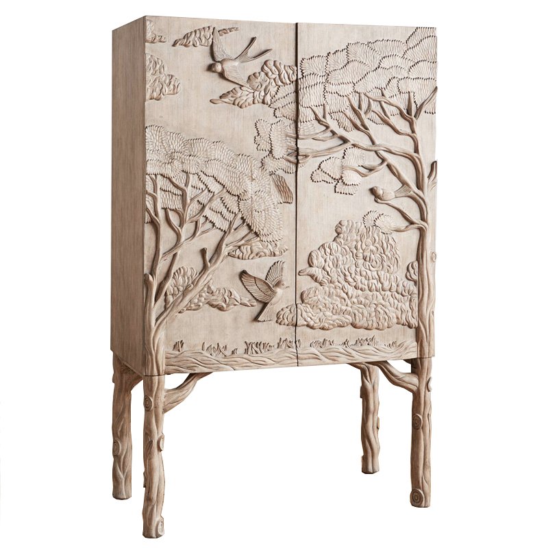 Шкаф Land & Sky Bar Cabinet Бежево-серый Шкаф Land & Sky Bar Cabinet Бежево-серый в Липецке | Loft Concept