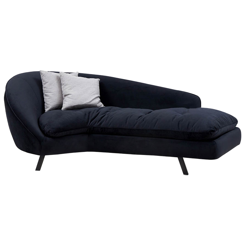 Диван Evangeline Dark Blue Sofa Темно-синий Черный Серый Диван Evangeline Dark Blue Sofa Темно-синий Черный Серый в Липецке | Loft Concept